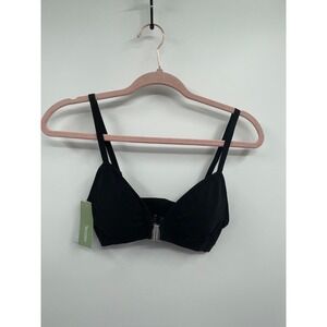 Boody Lyolyte Bra Womens M Black Stretch Adjustable Strap Padded Bralette NWT